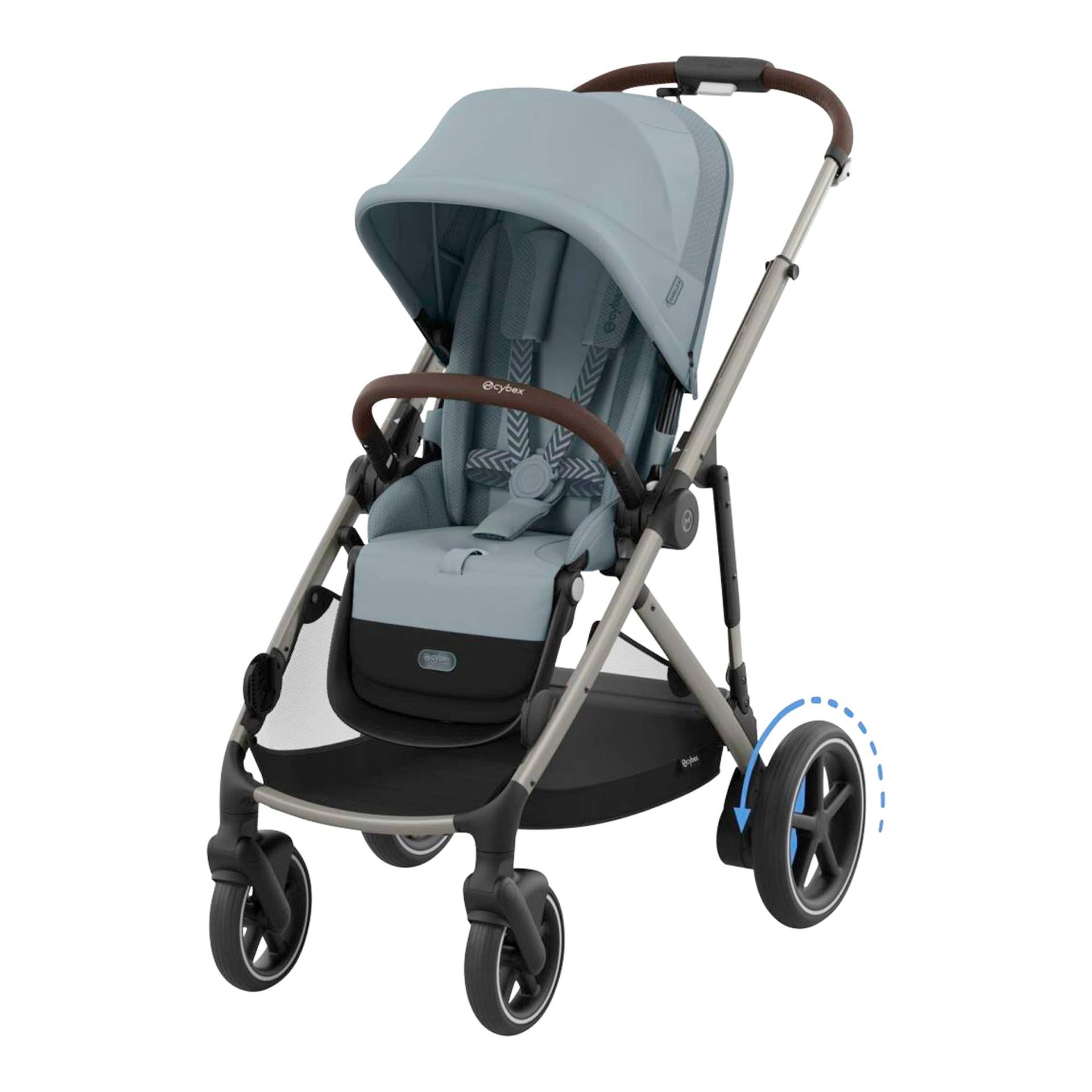 Cybex Gold Kinderwagen e-Gazelle hellblau von Cybex