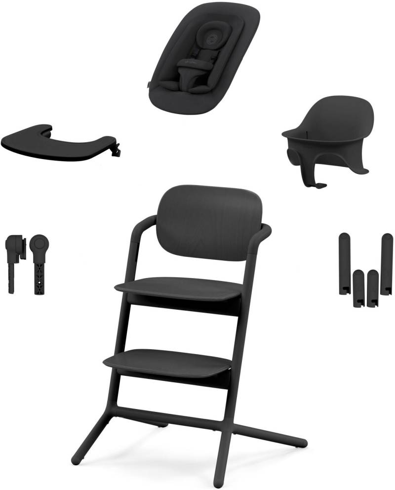 Cybex Lemo 4-in-1 Hochstuhl Inkl. Babywippe, Babyset Und Tablett, Stunning Black von Cybex