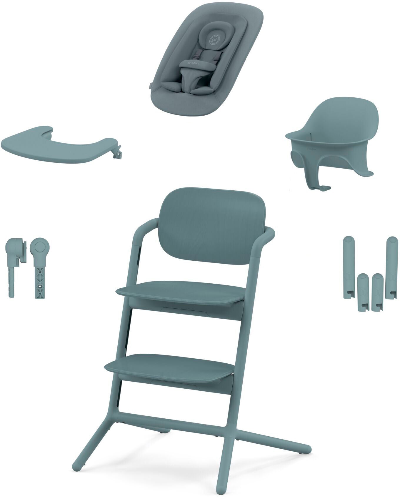 Cybex Lemo 4-in-1 Hochstuhl Inkl. Babywippe, Babyset Und Tablett, Stone Blue Cybex Lemo 4-in-1 Hochstuhl Inkl. Babywippe, Babyset Und Tablett, Stone Blue von Cybex