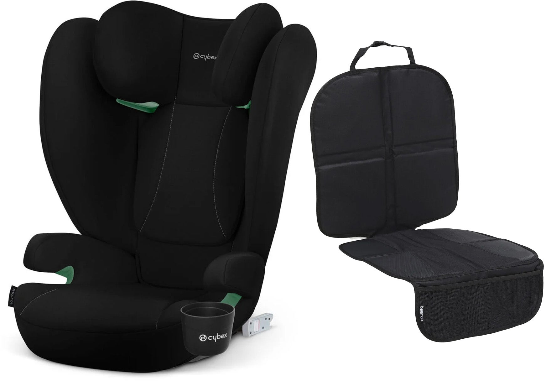 Cybex Solution B2 i-Fix Kindersitz inkl. Autositzschoner Lux, Volcano Black von Cybex