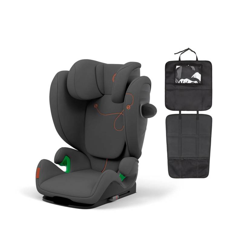 Cybex Solution G i-Fix Kindersitz inkl. 3-in-1 Sitzschutz, Lava Grey von Cybex