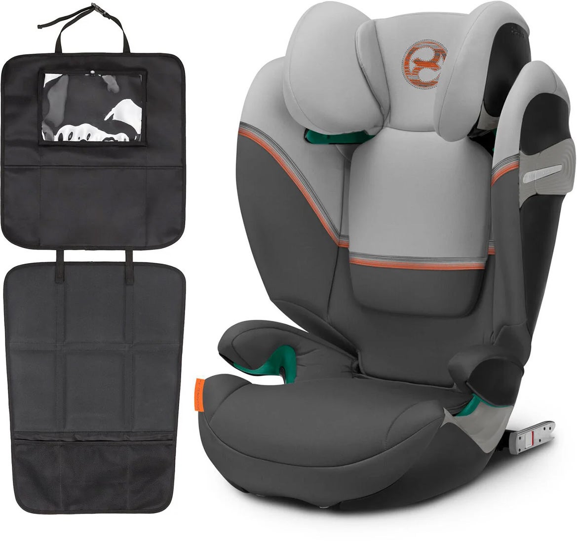 Cybex Solution S2 i-Fix Kindersitz inkl. 3-in-1 Sitzschutz, Lava Grey von Cybex