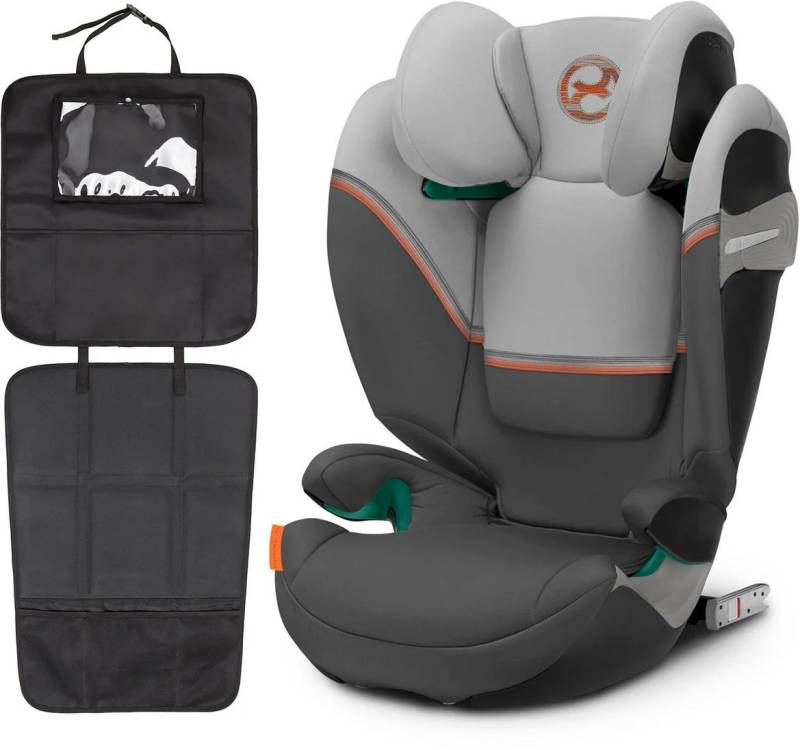 Cybex Solution S2 i-Fix Kindersitz inkl. 3-in-1 Sitzschutz, Lava Grey von Cybex