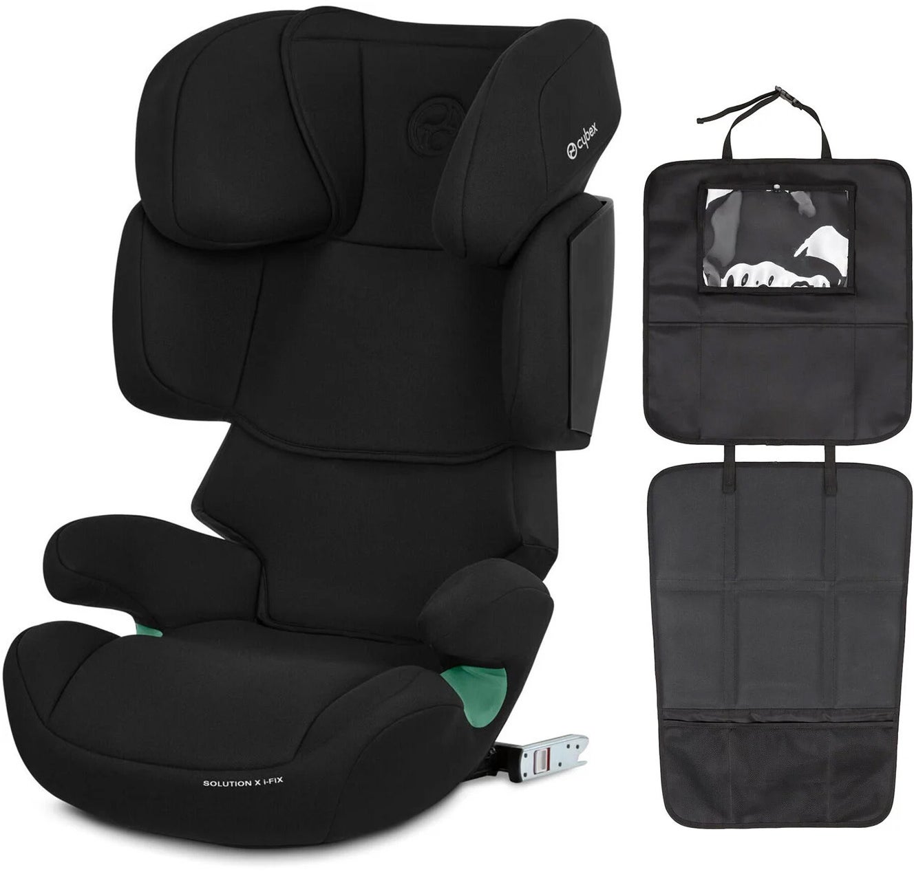 Cybex Solution X i-Fix Kindersitz inkl. 3-in-1 Sitzschutz, Pure Black von Cybex