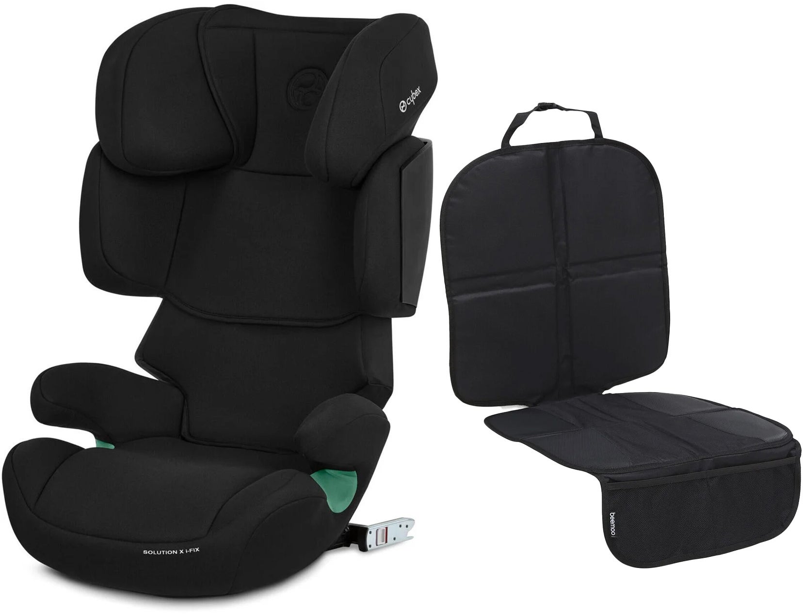 Cybex Solution X i-Fix Kindersitz inkl. Autositzschoner Lux, Pure Black von Cybex
