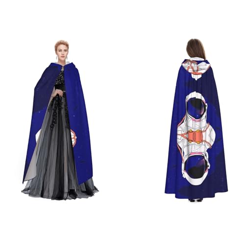 (Cooler Mann im Weltraum Galaxie) Unisex Kapuzenumhang Umhang Robe Cosplay Halloween Weihnachten Verkleidung Kostüme für Erwachsene von Cykazhst
