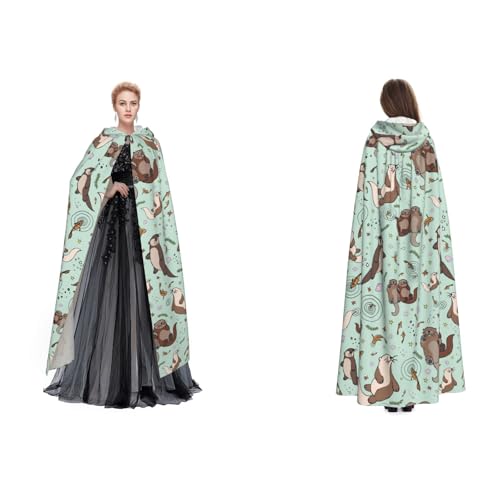 (Otters) Unisex Kapuzenumhang Umhang Robe Cosplay Halloween Weihnachten Verkleidung Kostüme für Erwachsene von Cykazhst