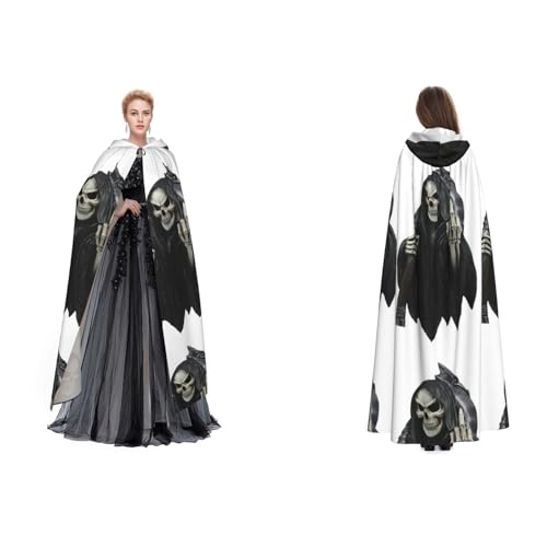 (Sensenmann) Unisex Kapuzenumhang Umhang Robe Cosplay Halloween Weihnachten Verkleidung Kostüme für Erwachsene von Cykazhst