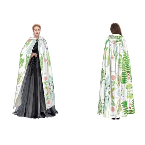 (Springtime Herb Garden) Unisex Kapuzenumhang Umhang Robe Cosplay Halloween Weihnachten Verkleidung Kostüme für Erwachsene von Cykazhst