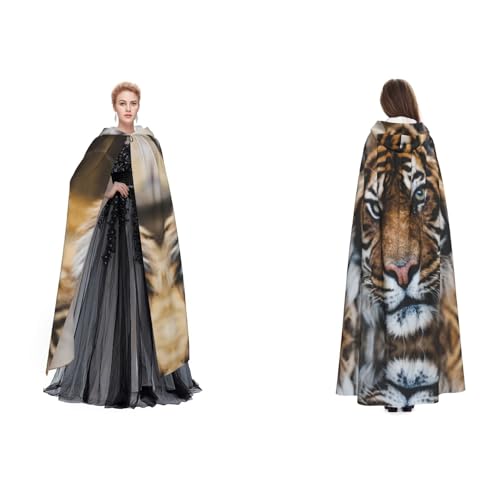 (Tiger) Unisex Kapuzenumhang Umhang Robe Cosplay Halloween Weihnachten Verkleidung Kostüme für Erwachsene von Cykazhst