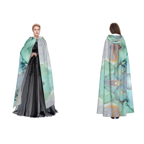 (bunter Marmor) Unisex Kapuzenumhang Umhang Robe Cosplay Halloween Weihnachten Verkleidung Kostüme für Erwachsene von Cykazhst