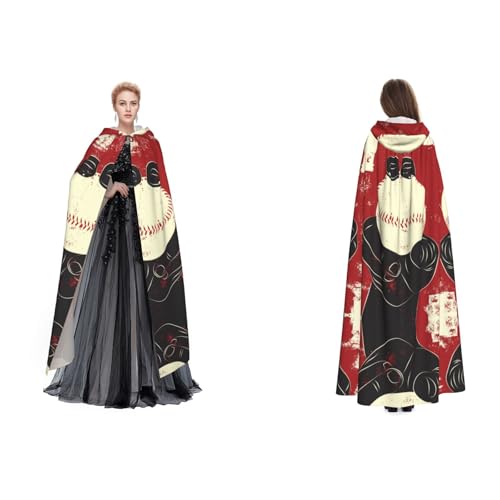 Fastball Ball Pitcher, Unisex Kapuzenumhang, Umhang, Robe, Cosplay, Halloween, Weihnachten, Verkleidung für Erwachsene von Cykazhst