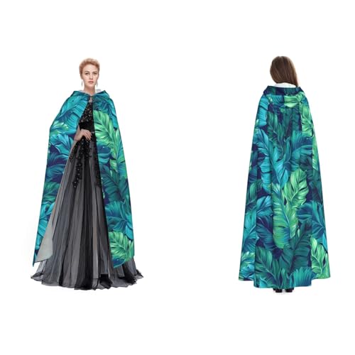 Kapuzenumhang mit tropischen Palmenblättern, Unisex, für Cosplay, Halloween, Weihnachten, für Erwachsene Kapuzenumhang mit tropischen Palmenblättern, Unisex, für Cosplay, Halloween, Weihnachten, für Erwachsene von Cykazhst