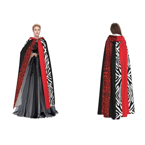 Roter Leoparden- und Zebra-Tierkostüm, Unisex, mit Kapuze, Umhang, Robe, Cosplay, Halloween, Weihnachten, Kostüm für Erwachsene Roter Leoparden- und Zebra-Tierkostüm, Unisex, mit Kapuze, Umhang, Robe, Cosplay, Halloween, Weihnachten, Kostüm für Erwachsene von Cykazhst