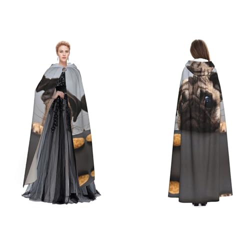 Süßer Mops-Umhang mit Kapuze, Unisex, für Cosplay, Halloween, Weihnachten, Verkleidung für Erwachsene Süßer Mops-Umhang mit Kapuze, Unisex, für Cosplay, Halloween, Weihnachten, Verkleidung für Erwachsene von Cykazhst