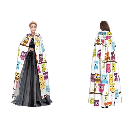 Unisex Kapuzenumhang mit Eulen auf Baumzweigen, Cosplay, Halloween, Weihnachten, Verkleidung für Erwachsene Unisex Kapuzenumhang mit Eulen auf Baumzweigen, Cosplay, Halloween, Weihnachten, Verkleidung für Erwachsene von Cykazhst