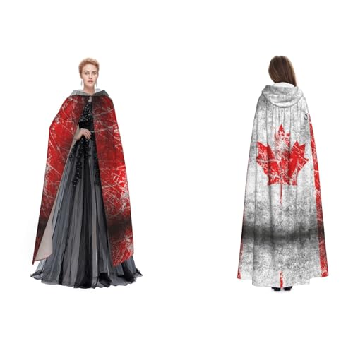 Unisex Kapuzenumhang mit Kanada-Flagge, für Cosplay, Halloween, Weihnachten, Kostüme für Erwachsene von Cykazhst