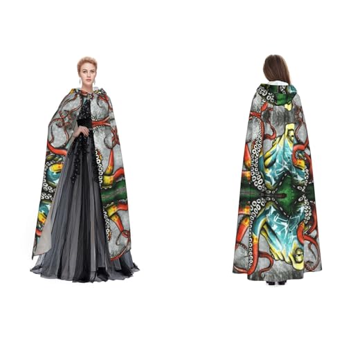Unisex Kapuzenumhang mit Kapuze, für Cosplay, Halloween, Weihnachten, Kostüme, für Erwachsene von Cykazhst