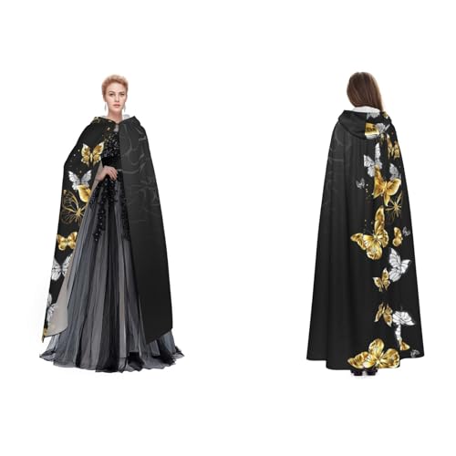 Unisex Kapuzenumhang mit Kapuze, für Cosplay, Halloween, Weihnachten, für Erwachsene, goldfarben / Weiß / Schwarz Unisex Kapuzenumhang mit Kapuze, für Cosplay, Halloween, Weihnachten, für Erwachsene, goldfarben / Weiß / Schwarz von Cykazhst