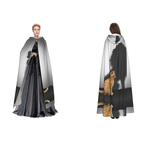 Unisex Kapuzenumhang mit Katze mit Löwen-Umhang für Cosplay, Halloween, Weihnachten, Verkleidung für Erwachsene von Cykazhst