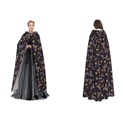 Unisex Kapuzenumhang mit Kolibri-Stickerei, für Cosplay, Halloween, Weihnachten, für Erwachsene Unisex Kapuzenumhang mit Kolibri-Stickerei, für Cosplay, Halloween, Weihnachten, für Erwachsene von Cykazhst