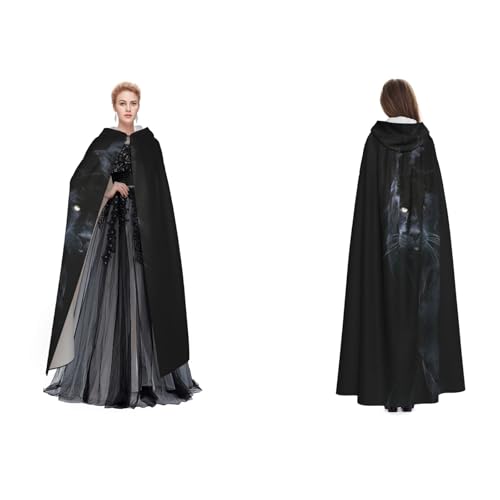Unisex Kapuzenumhang mit Panther mit blauen Augen, Cosplay, Halloween, Weihnachten, Verkleidung für Erwachsene Unisex Kapuzenumhang mit Panther mit blauen Augen, Cosplay, Halloween, Weihnachten, Verkleidung für Erwachsene von Cykazhst