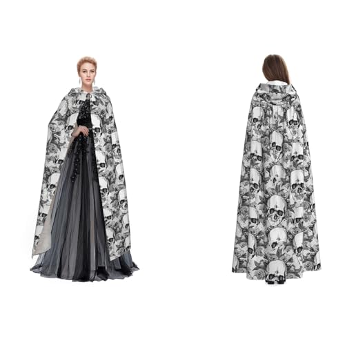 Unisex Kapuzenumhang mit Totenkopf-Skelett, für Cosplay, Halloween, Weihnachten, für Erwachsene Unisex Kapuzenumhang mit Totenkopf-Skelett, für Cosplay, Halloween, Weihnachten, für Erwachsene von Cykazhst