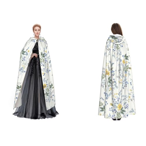 Unisex Kapuzenumhang mit blauem Blumenmuster, Robe, Cosplay, Halloween, Weihnachten, Verkleidung für Erwachsene Unisex Kapuzenumhang mit blauem Blumenmuster, Robe, Cosplay, Halloween, Weihnachten, Verkleidung für Erwachsene von Cykazhst