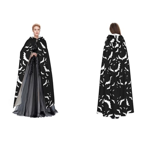 Unisex Kapuzenumhang mit fliegenden Fledermäusen für Cosplay, Halloween, Weihnachten, Kostüme für Erwachsene von Cykazhst