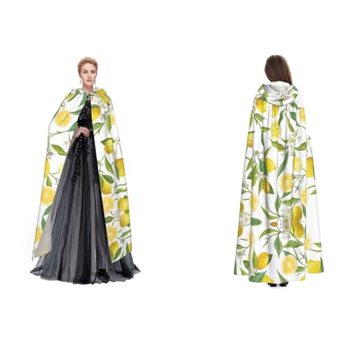 Unisex Kapuzenumhang mit frischer tropischer Zitrone, für Cosplay, Halloween, Weihnachten, Verkleidung für Erwachsene von Cykazhst