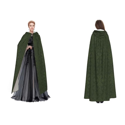 Unisex-Kapuzenumhang mit grünem Blumenmuster, für Cosplay, Halloween, Weihnachten, für Erwachsene Unisex-Kapuzenumhang mit grünem Blumenmuster, für Cosplay, Halloween, Weihnachten, für Erwachsene von Cykazhst