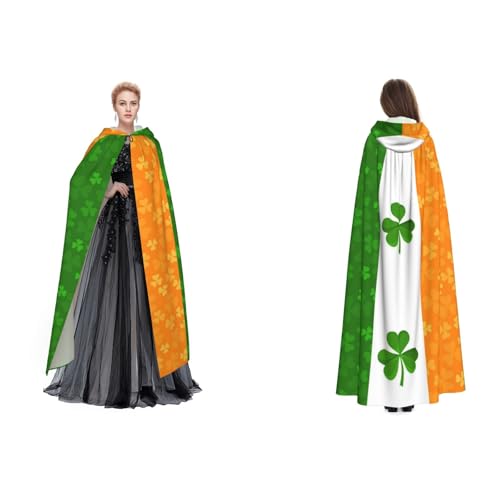 Unisex Kapuzenumhang mit irischer Flagge, Cosplay, Halloween, Weihnachten, Verkleidung für Erwachsene Unisex Kapuzenumhang mit irischer Flagge, Cosplay, Halloween, Weihnachten, Verkleidung für Erwachsene von Cykazhst