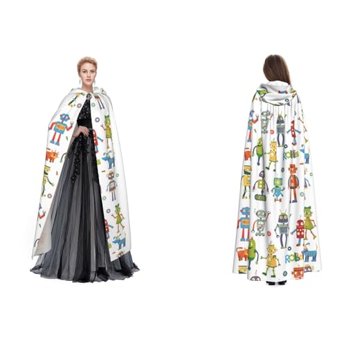 Unisex Kapuzenumhang mit niedlichem Cartoon-Roboter, Cosplay, Halloween, Weihnachten, Verkleidung für Erwachsene Unisex Kapuzenumhang mit niedlichem Cartoon-Roboter, Cosplay, Halloween, Weihnachten, Verkleidung für Erwachsene von Cykazhst