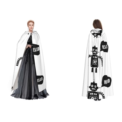 Unisex Kapuzenumhang mit schwarzem Roboter, für Cosplay, Halloween, Weihnachten, Verkleidung für Erwachsene Unisex Kapuzenumhang mit schwarzem Roboter, für Cosplay, Halloween, Weihnachten, Verkleidung für Erwachsene von Cykazhst