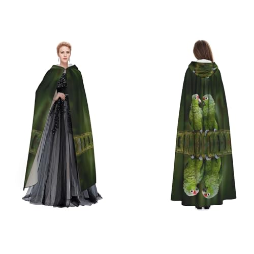 Unisex Kapuzenumhang mit zwei Papageien auf grüner Palme, Cosplay, Halloween, Weihnachten, Verkleidung für Erwachsene Unisex Kapuzenumhang mit zwei Papageien auf grüner Palme, Cosplay, Halloween, Weihnachten, Verkleidung für Erwachsene von Cykazhst