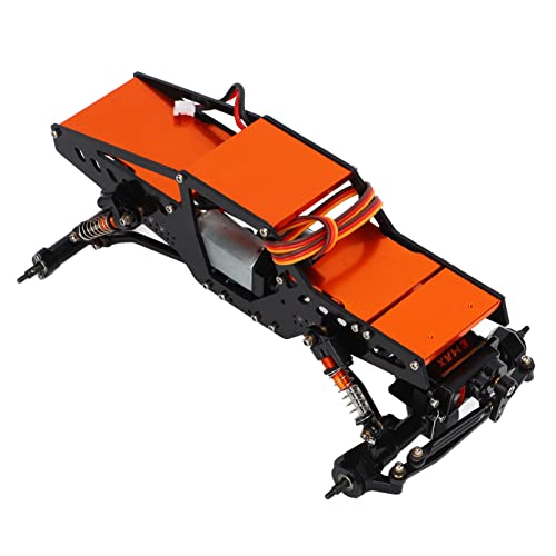 1RC-Car-Chassisrahmen aus Aluminiumlegierung Mit Rädern Für Axial SCX24 RC-Cars Im Maßstab 1:24 – Und Einfach zu Montierende Teile(Orange) von Cyllde