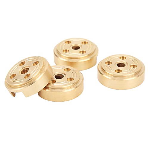 Cyllde Verbessern Sie Die Leistung Ihres FCX24 1/24 RC-Autos Mit 4 Stück RC-Messing-Radgewichten Für Vorder- Und Hinterachse, Radnaben-Gegengewicht Im Stilvollen Goldenen Finish von Cyllde