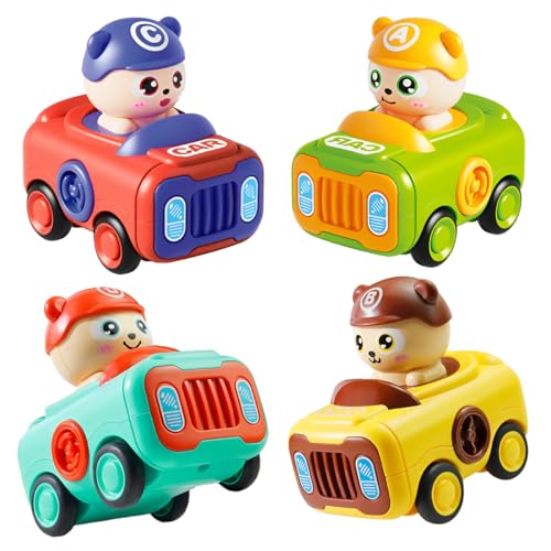 Cylora Auto Spielzeug ab 1 Jahr Jungen und Mädchen, 4 Stück Spielzeugautos für Kleinkinder, Baby-Tier-Rennwagen, Press-and-Go Spielfahrzeug Set, Lernspielzeug Geschenke für Kinder ab 1 2 3 jährige Cylora Auto Spielzeug ab 1 Jahr Jungen und Mädchen, 4 Stück Spielzeugautos für Kleinkinder, Baby-Tier-Rennwagen, Press-and-Go Spielfahrzeug Set, Lernspielzeug Geschenke für Kinder ab 1 2 3 jährige von Cylora