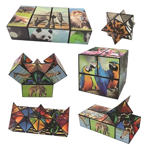 Cylora Tierwürfel Zauberwürfel Set, Unendlichkeitswürfel Zappelspielzeug für Kinder, 2-in-1 Infinity Cube Magic, Anti Stress Würfel Reise Lernspielzeug Geschenk Jungen Mädchen für 6 7 8 9 10 11 Jahre Cylora Tierwürfel Zauberwürfel Set, Unendlichkeitswürfel Zappelspielzeug für Kinder, 2-in-1 Infinity Cube Magic, Anti Stress Würfel Reise Lernspielzeug Geschenk Jungen Mädchen für 6 7 8 9 10 11 Jahre von Cylora