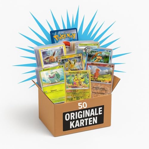 50 Original Pokémon Karten Deutsch – garantiert 3 Reverse Holo & 2 Rare – Karten Set für Sammler & Kinder 50 Original Pokémon Karten Deutsch – garantiert 3 Reverse Holo & 2 Rare – Karten Set für Sammler & Kinder von Cyngert
