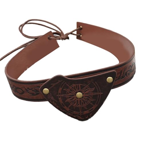 Cyni Vintage-Stirnband aus PU-Leder, mittelalterlicher Stil, Augen-Stirnband für Rollenspiele und Themenveranstaltungen, Fotografie-Requisiten Cyni Vintage-Stirnband aus PU-Leder, mittelalterlicher Stil, Augen-Stirnband für Rollenspiele und Themenveranstaltungen, Fotografie-Requisiten von Cyni