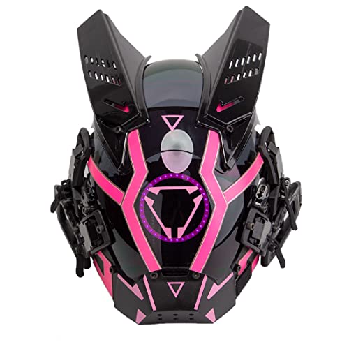CyplayMach Futuristisch leuchtender Cosplay-Helm für Halloween, Festivals & Rollenspiele (mehrere Farben) von CyplayMach