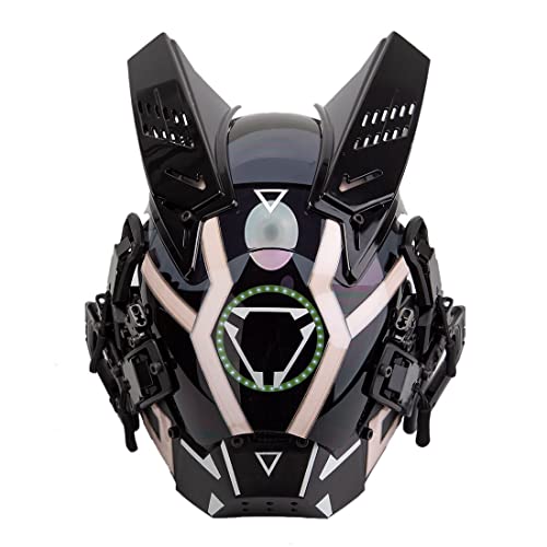 CyplayMach Futuristisch leuchtender Cosplay-Helm für Halloween, Festivals & Rollenspiele (mehrere Farben) von CyplayMach