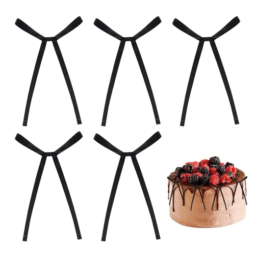 20 Stück schwarze Schleifen, Kuchenschleifen, schwarze Kuchendekorationen, Schleifen zum Verpacken von Geschenken, Kuchendekorationen für Kindergeburtstage, Kuchendekorationen, Satinband-Schleifen für 20 Stück schwarze Schleifen, Kuchenschleifen, schwarze Kuchendekorationen, Schleifen zum Verpacken von Geschenken, Kuchendekorationen für Kindergeburtstage, Kuchendekorationen, Satinband-Schleifen für von Czdtq