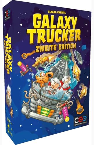 CGE Czech Games Edition Galaxy Trucker (2. Edition) - Lustiges Brettspiel im Weltraum-Setting - Thematisches Familienspiel als verbesserte Neuauflage - Deutsch - 2-4 Spieler - Ab 8 Jahren von Czech Games Edition
