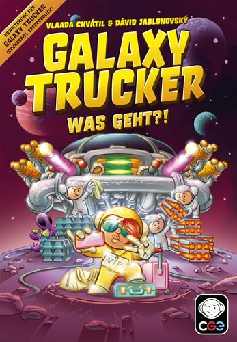 Czech Games Edition Galaxy Trucker: was geht?! - Brettspiel-Erweiterung mit neuen Modulen - Fortsetzung des aberwitzigen Legespiels - Deutsch - 2-4 Spieler - Ab 8 Jahren von Czech Games Edition