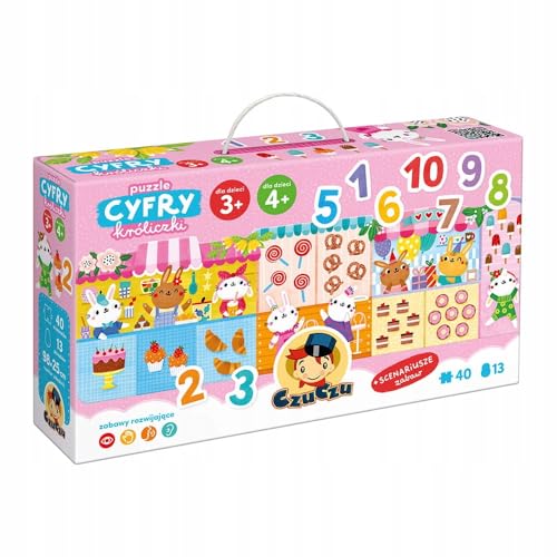 Czuczu: Puzzle Zahlen – Kaninchen 3+, 4+ von Czuczu