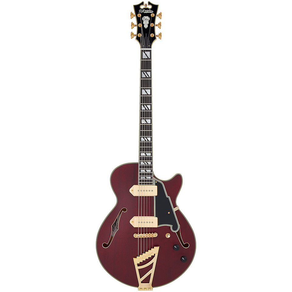 D'Angelico Deluxe SS Baritone Satin Trans Wine E-Gitarre D'Angelico Deluxe SS Baritone Satin Trans Wine E-Gitarre von D'Angelico