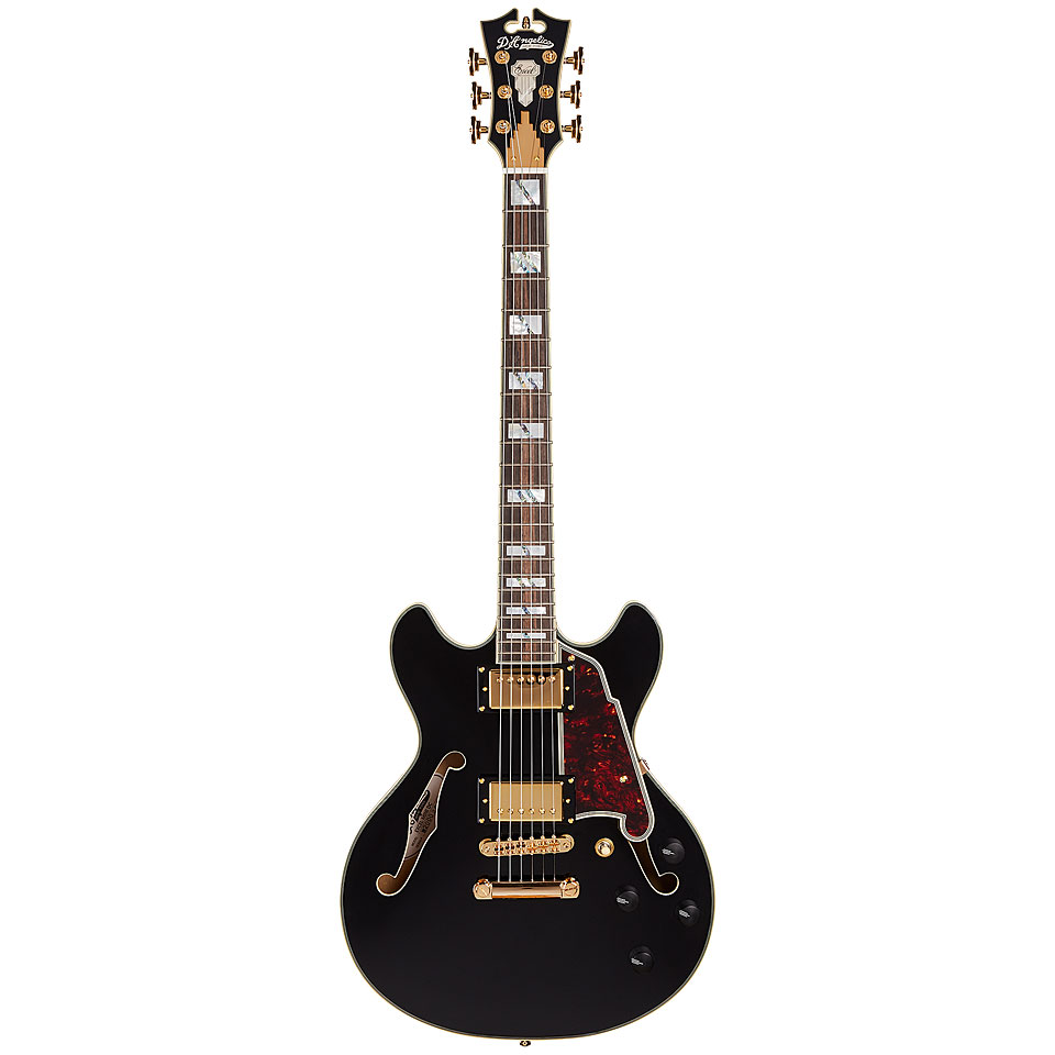 D&#39;Angelico Excel Mini DC Black E-Gitarre von D&#39;Angelico