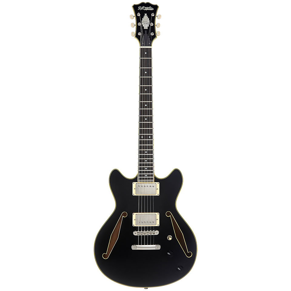 D&#39;Angelico Excel Mini DC Tour Collection Solid Black E-Gitarre von D&#39;Angelico